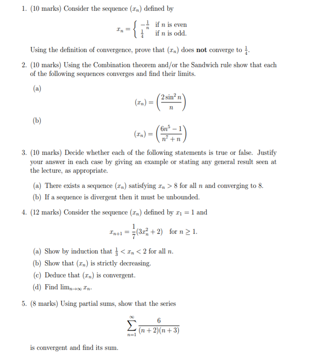 Mathematics, Coursework