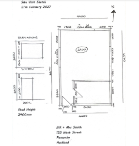 IDE401 Assessment 2 Hand-sketched floor plan 